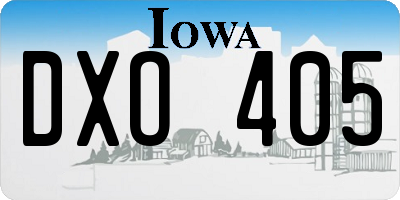 IA license plate DXO405