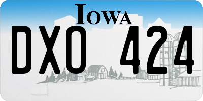 IA license plate DXO424