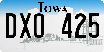 IA license plate DXO425