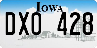 IA license plate DXO428