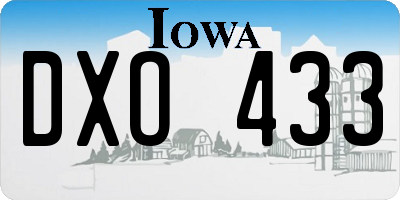 IA license plate DXO433