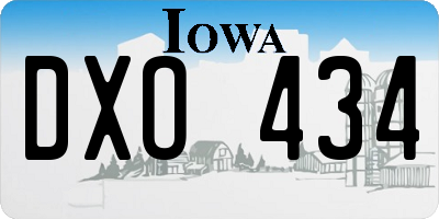 IA license plate DXO434