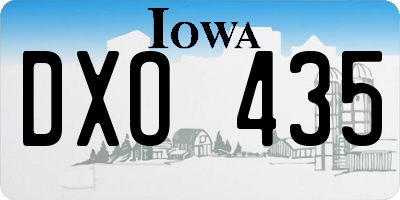 IA license plate DXO435