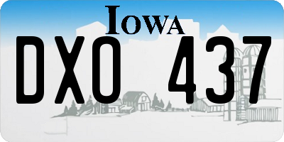 IA license plate DXO437