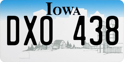 IA license plate DXO438