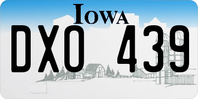 IA license plate DXO439