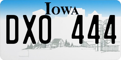 IA license plate DXO444