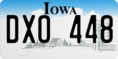 IA license plate DXO448