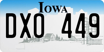 IA license plate DXO449