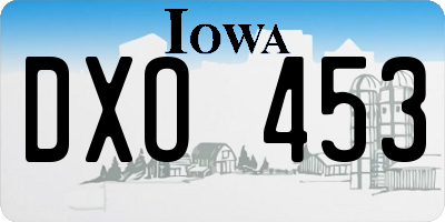 IA license plate DXO453