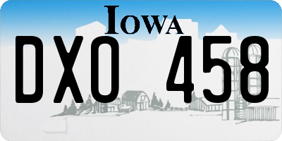 IA license plate DXO458