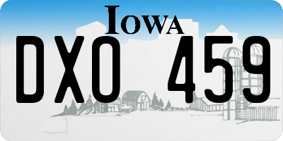 IA license plate DXO459