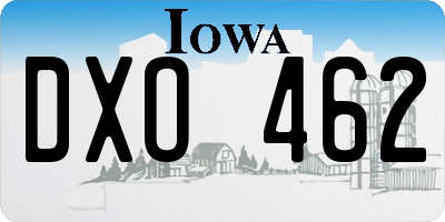 IA license plate DXO462