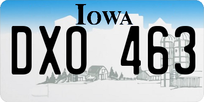 IA license plate DXO463