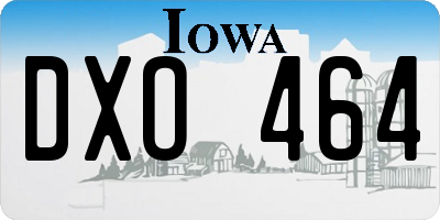 IA license plate DXO464