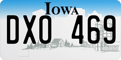 IA license plate DXO469