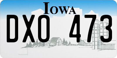 IA license plate DXO473