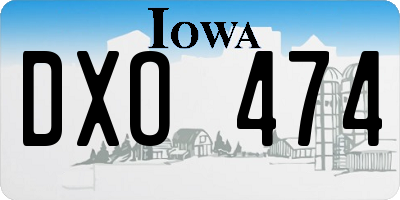 IA license plate DXO474