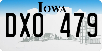 IA license plate DXO479