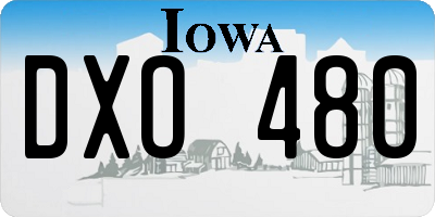 IA license plate DXO480