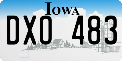 IA license plate DXO483