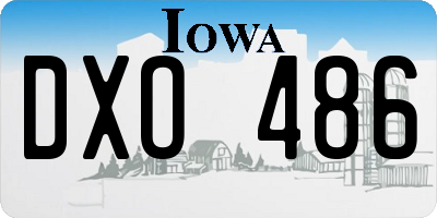 IA license plate DXO486