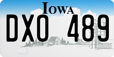 IA license plate DXO489