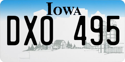 IA license plate DXO495