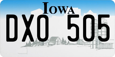 IA license plate DXO505