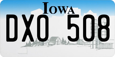 IA license plate DXO508