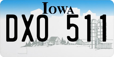 IA license plate DXO511