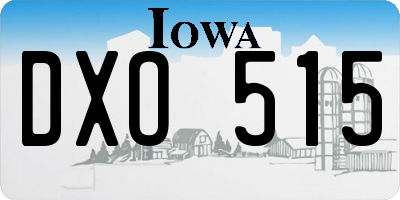 IA license plate DXO515