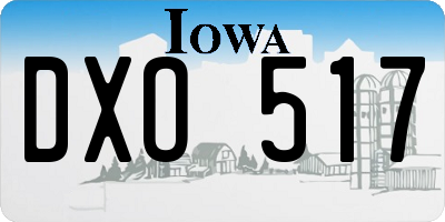 IA license plate DXO517