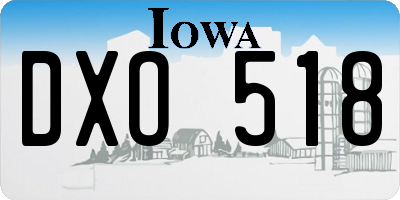 IA license plate DXO518