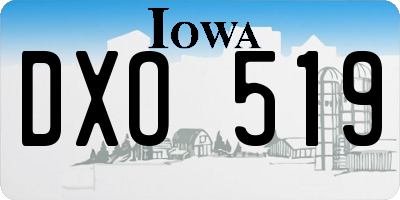 IA license plate DXO519