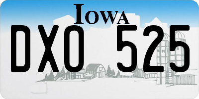 IA license plate DXO525