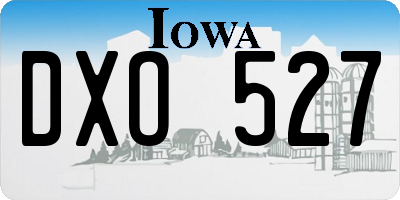 IA license plate DXO527