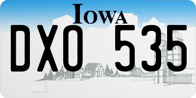 IA license plate DXO535