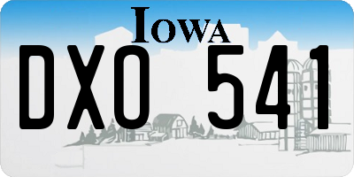 IA license plate DXO541