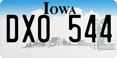 IA license plate DXO544