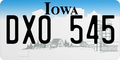 IA license plate DXO545