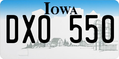 IA license plate DXO550