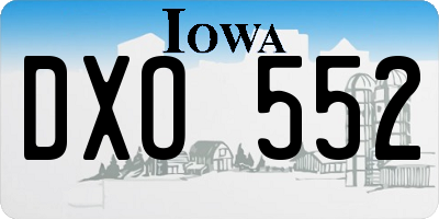 IA license plate DXO552