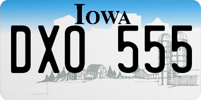 IA license plate DXO555