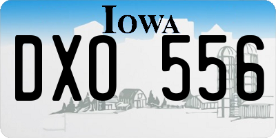 IA license plate DXO556