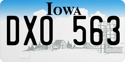 IA license plate DXO563