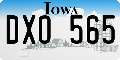 IA license plate DXO565