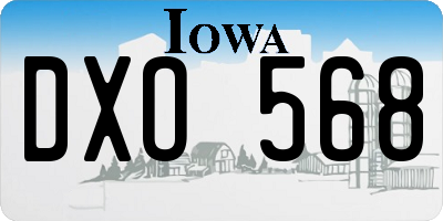 IA license plate DXO568