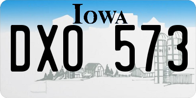 IA license plate DXO573