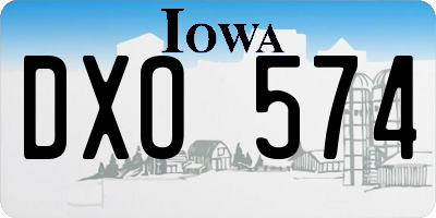 IA license plate DXO574